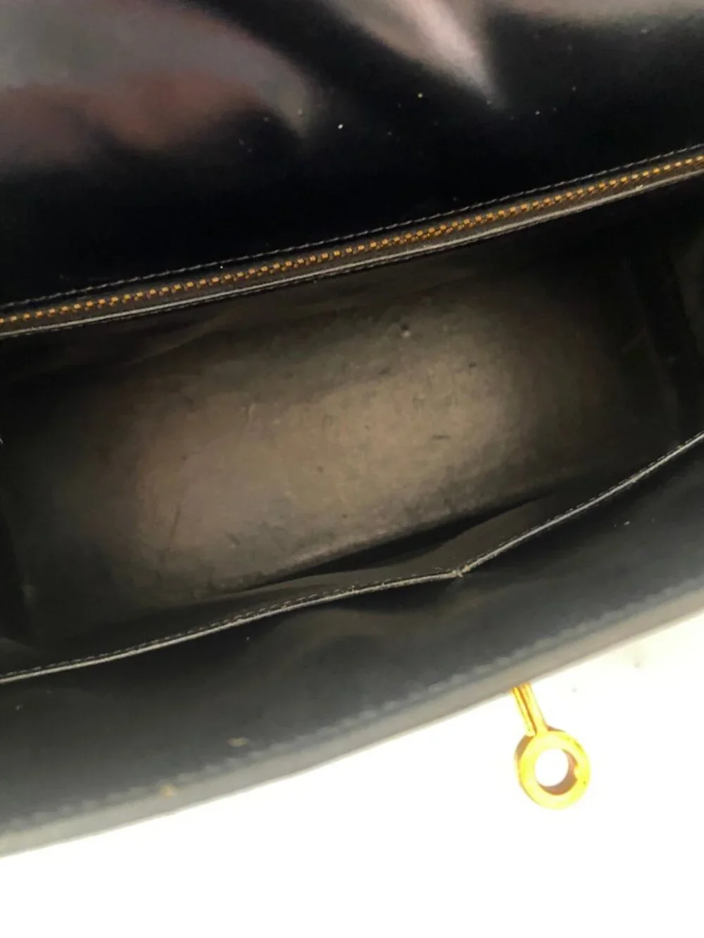 Hermes Kelly 32 Sellier Black Box Leather Gold Hardware (GHW) - Picture 8 of 16